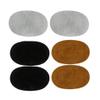 Sew On Knee Patches, 3 Pairs Oval Elbow Suede Sweater Trousers Repair Patches Craft Supply Sewing Appliques (Black+Grey+Camel) view 1