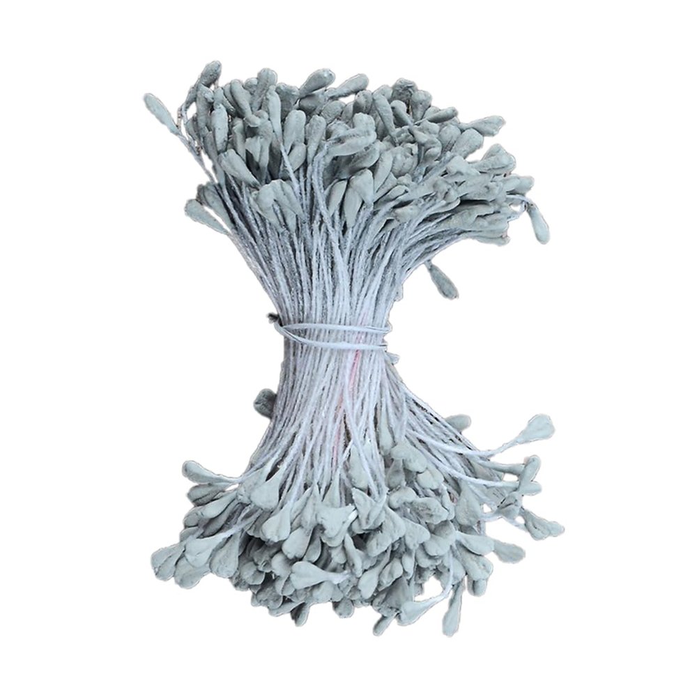 ECYC 1700 Pcs 5mm Artificial Flower Stamen, Mini Pearl Flower Stamen Pistil Pearl Floral Stamen for DIY Crafats Wedding Party Decoration,Gray