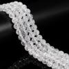 122Pcs(2 Strand/Set) 6mm Clear Crackle Quartz Crystals Natural Stone Beads Round Gemstone Genuine Real Stone Loose for DIY Bracelet Jewelry String Making view 2