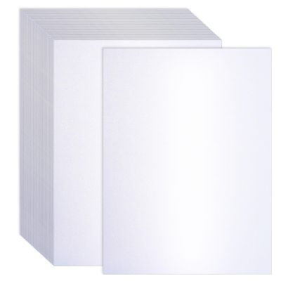 300 Sheets White Shimmer Cardstock 8.5 x 11 Inch Certificate Paper Card Stock, 250gsm/92lb Double Sided Printer Paper Pearlescent Paper for Invitations, Certificates, Crafts, DIY Cards