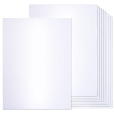 36 Sheets White Shimmer Cardstock, 8.5" x 11" Metallic Cardstock Paper, 250gsm/92lb Pearlescent Paper Cover, Double Sided Card Stock Printer Paper for Invitations, Card Making, DIY Crafts