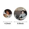 Muka 100Pcs 4.2 Inch Custom Round Sublimation Blank Aluminum Stickers Set, Aluminum Sheets Aluminum Board Heat Transfer for Picture Frame Ornament Blank Metal Sign view 2