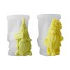 Xidmold 2pcs Flower Leaf Gnome Candle Molds 3D Sunflower Gnome Silicone Mold for Fondant, Soap, Polymer Clay, Plaster Ornament, Resin Art view 1