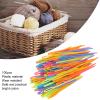 Large Eye Plastic Needles 100Pcs Tapestry Knitting Sewing Needles Bright Colors Sweater Needles Tools Bags Crocheting Yarn Tailoring Needles Stitching Needles Sewing Pins Yarn view 3