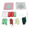 Kuuleyn Latch Hook Kit,Crochet Rug Kit,Cute Christmas Tree Pattern DIY Crochet Cup Mat Soft Comfortable Colorful Latch Hook Rug for Household Christmas Gift(5.5x5.5in) view 1