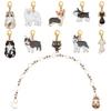 BENECREAT 11Pcs Animal Stitch Marker Charms, Cat Dog Alloy Enamel Charm Locking Markers Acrylic Number Bead Knitting Row Counter Chains with Claw Clasps for Knitting Weaving Sewing Accessories view 1