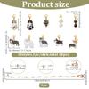 BENECREAT 11Pcs Animal Stitch Marker Charms, Cat Dog Alloy Enamel Charm Locking Markers Acrylic Number Bead Knitting Row Counter Chains with Claw Clasps for Knitting Weaving Sewing Accessories view 2