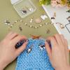 BENECREAT 11Pcs Animal Stitch Marker Charms, Cat Dog Alloy Enamel Charm Locking Markers Acrylic Number Bead Knitting Row Counter Chains with Claw Clasps for Knitting Weaving Sewing Accessories view 3