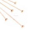 10 pcs 14k Rose Gold Filled Flat Head Pins Headpins 24ga 24 Gauge / 0.5mm Round Wire 1.5 Inches / 38mm / Women Jewelry Making Findings/Rose Gold view 1