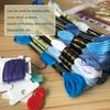 Gnognauq 30 Skeins Embroidery Threads Embroidery Floss for Friendship Bracelet String Cross Stitch DIY String Art (Blue) view 4