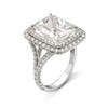 AZQ Fashion 925 Sterling Silver Shiny Full Diamond Ring Princess Square Cubic Zirconia Rings CZ Diamond Multi Row Ring Eternity Engagement Wedding Band Ring for Women (US Code 11) view 2
