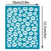 OLYCRAFT 4x5 Inch Lips Theme Clay Stencils Sexy Lips Silk Screen for Polymer Lipstick Print Silk Screen Stencils Mesh Transfer Stencil for Polymer Clay Jewelry Making view 2
