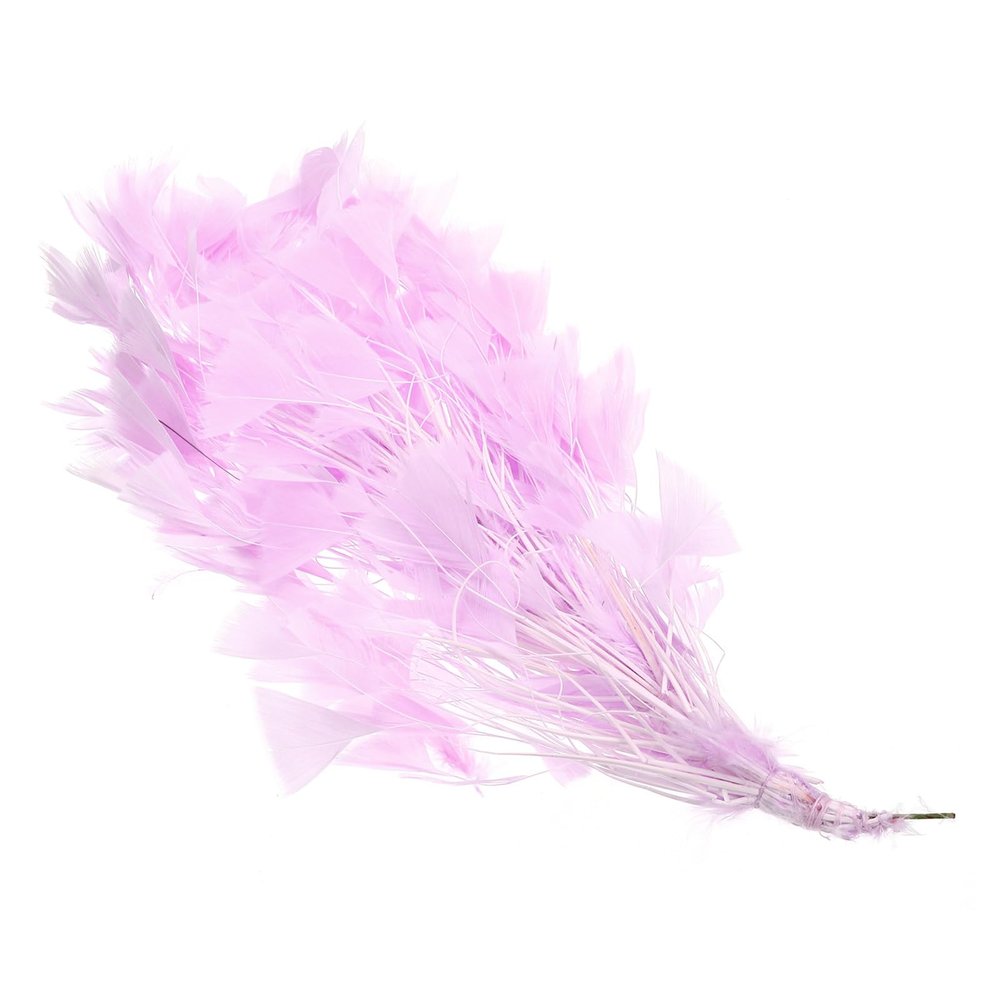 PATIKIL 10-12 Inch Turkey Feathers, 1 Set Fluffy Bulk Natural Feathers for Crafts Carnival Handwork Clothing Costumes Wedding Party, Purple