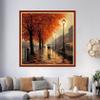 Foxhool Beginners Cross Stitch Kits Stamped Full Range of Embroidery Kits for Adults DIY Cross Stitches kit Embroidery Patterns for Needlepoint kit-Lovers Walk 17.7x17.7 inch view 2