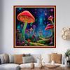 Foxhool Beginners Cross Stitch Kits Stamped Full Range of Embroidery Kits for Adults DIY Cross Stitches kit Embroidery Patterns for Needlepoint kit-Colorful Mushrooms 17.7x17.7 inch view 2