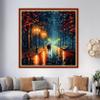 Foxhool Beginners Cross Stitch Kits Stamped Full Range of Embroidery Kits for Adults DIY Cross Stitches kit Embroidery Patterns for Needlepoint kit-Romantic Couple 17.7x17.7 inch view 2