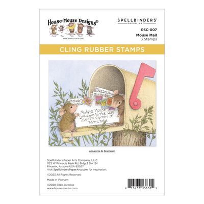 Spellbinders RSC-007 Mouse Mail Cling Rubber Stamp Set