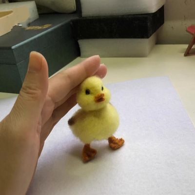 WellieSTR Little Duck Needle Felting Kit,Felting Kit for Beginners Adult and Craft Kit, Unique Felt Animals, Felting Tools Included Felting Needles, Felting Pad, Felting Wool and Instruction