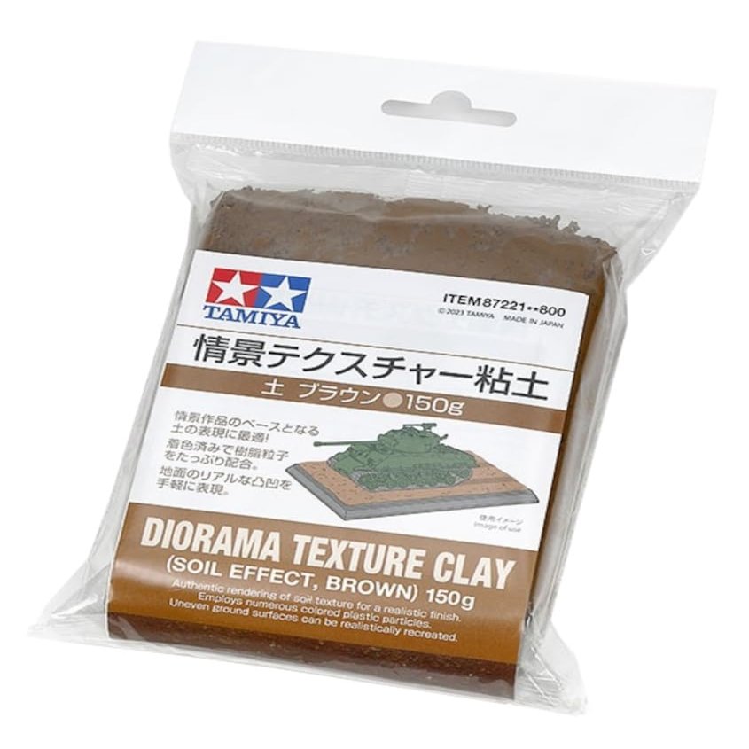 TAMIYA - Diorama Texture Clay 150g (soil Effect: Brown) Tamiya | 87221| Diorama Supplies