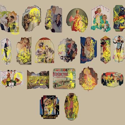 buniq Morning Foam Hot Stamping Sticker Bag Vintage Memory Series Handbook Decorative Sticker DIY Vintage Material Paper 8 Models