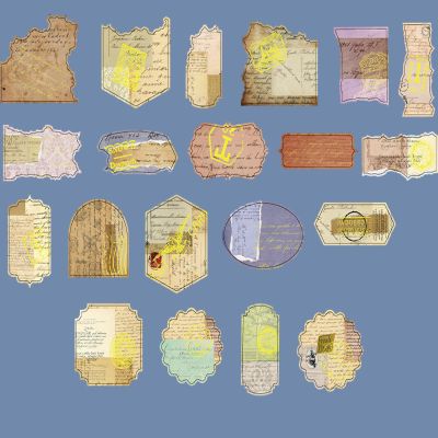 buniq Morning Foam Hot Stamping Sticker Bag Vintage Memory Series Handbook Decorative Sticker DIY Vintage Material Paper 8 Models