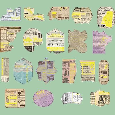 buniq Morning Foam Hot Stamping Sticker Bag Vintage Memory Series Handbook Decorative Sticker DIY Vintage Material Paper 8 Models