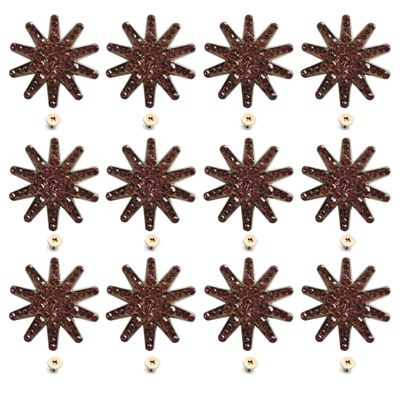 12PCS Flower Rhinestone Conchos Crystal Leathercraft With Screws Back, Pretty Bling for Dressing up Leather Bags, Saddles, Accessories (Color F)