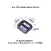Baitoo Tri glide Slider,Heavy Duty Plastic Tri Glide Slide Buckle Strap sliders Adjusters for Backpack Strap Belt (3/8"(10mm) - 10pieces) view 2