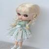 D2033B 10-11inch 26-28CM Country Girl Long Twins Braids Combed Mohair Doll Wigs (Blond #30) view 3