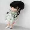 D2033B 10-11inch 26-28CM Country Girl Long Twins Braids Combed Mohair Doll Wigs (Nature Black) view 3