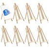 Falling in Art 16 Inch Wood Easel Stand, Tabletop Display Stand A-Frame Artist Easel for Painting Canvas, Portable Photo, Picture and Sign Holder (8 Pack) view 1