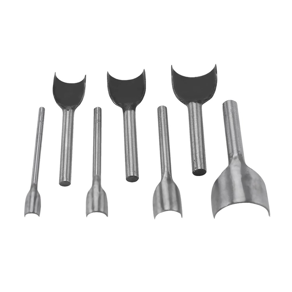 Dies for Cutting Leather Leather Half Round Cutter Punch 15103 7Pcs Set DIY Leather Carft Half Round Punch Belt End Cutter for Home Leather Sewing 1040Mm