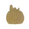 Dog on Pumpkin, Thanksgiving Shape, Unfinished Wood Cutout, Paint by Line, Build-A-Cross view 1