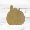 Dog on Pumpkin, Thanksgiving Shape, Unfinished Wood Cutout, Paint by Line, Build-A-Cross view 2
