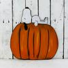 Dog on Pumpkin, Thanksgiving Shape, Unfinished Wood Cutout, Paint by Line, Build-A-Cross view 3