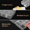 QUEFE 4 Pack 8 Grids Bead Organizers and Storage Tackle Box Organizer Plastic Organizer Box with Removable Dividers or Candies Snacks Electronics Jewelry Small Parts view 4