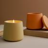 LSLEVA Storage Box with Lids Candle Jar Molds Set, Creative Silicone Candle Vessels Pot Molds, Concrete Round Stripe with Cover Bottle Making Moulds for Storage Candle Holder (O) view 3