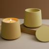 LSLEVA Storage Box with Lids Candle Jar Molds Set, Creative Silicone Candle Vessels Pot Molds, Concrete Round Stripe with Cover Bottle Making Moulds for Storage Candle Holder (O) view 4