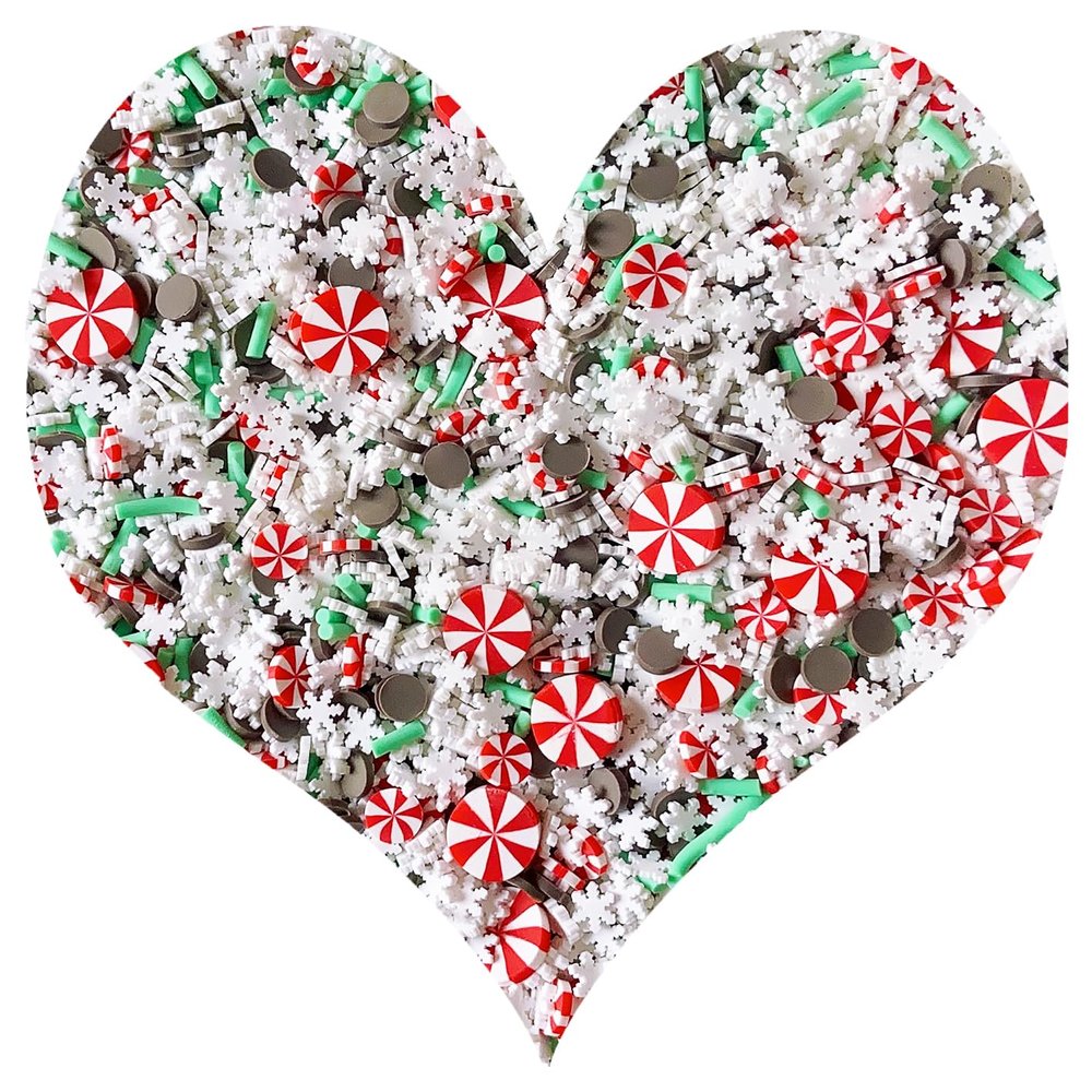 EHOPE Fake Sprinkles Fake Christmas Sprinkles Fake Candy Sprinkles Clay Sprinkles Polymer Sprinkles Polymer Clay Slices for Nail Art DIY Crafts Cake Phone(40G-Snowflake+Red Candy-46