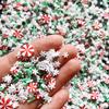 EHOPE Fake Sprinkles Fake Christmas Sprinkles Fake Candy Sprinkles Clay Sprinkles Polymer Sprinkles Polymer Clay Slices for Nail Art DIY Crafts Cake Phone(40G-Snowflake+Red Candy-46 view 3