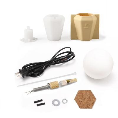 Boowan Nicole Concrete Lampshade Base Silicone Mold Cement Lamp Holder Making Mould for Home and Garden Decor