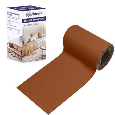 Besezx Leather Repair Patch Tape Kit, Self Adhesive Leather Repair for Furniture, Couch, Sofa, Car Seats,Office Chair,Vinyl Repair Kit.3.1inx60in
