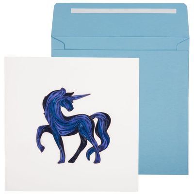 NIQUEA.D, Unicorn Quilling Blank Card