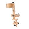 Duiaynke Wooden Embroidery Hoop Stand, Four Bead Trays Store Small Items Height Adjustable Round Wood Sewing Accessories view 1