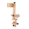 Duiaynke Wooden Embroidery Hoop Stand, Four Bead Trays Store Small Items Height Adjustable Round Wood Sewing Accessories view 2