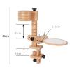 Duiaynke Wooden Embroidery Hoop Stand, Four Bead Trays Store Small Items Height Adjustable Round Wood Sewing Accessories view 4