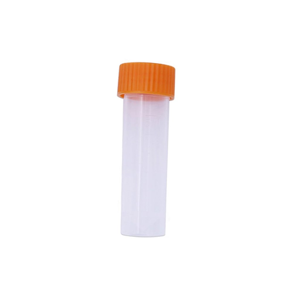 EXCEART 10pcs Transparent Plastic Storage Bottles with Orange Lid for Beads and Needles Organization Containers for Craft Supplies and Projects
