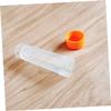 EXCEART 10pcs Transparent Plastic Storage Bottles with Orange Lid for Beads and Needles Organization Containers for Craft Supplies and Projects view 3