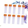 EXCEART 10pcs Transparent Plastic Storage Bottles with Orange Lid for Beads and Needles Organization Containers for Craft Supplies and Projects view 4