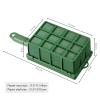 Patelai 12 Pieces Floral Foam Cage Floral Foam for Fresh Flower Arrangement with Handle Rectangle Foam Blocks for Wedding Party Artificial Fresh Flowers, 12.4 x 3.35 x 5.12 Inch, Green view 2
